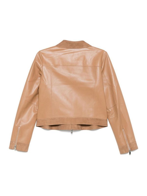 DESA 1972: casual jackets online - Leather Shirt Collar Jacket