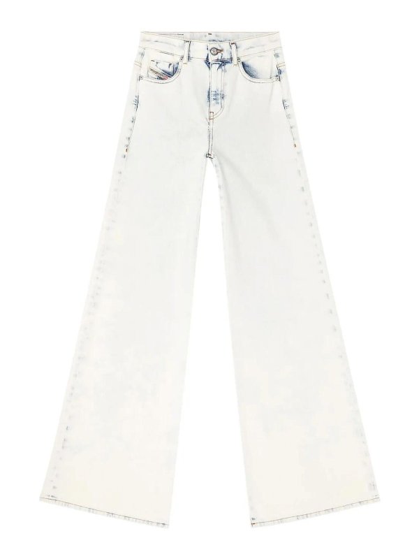 DIESEL: Bootcut - Bootcut Jeans - Weiß