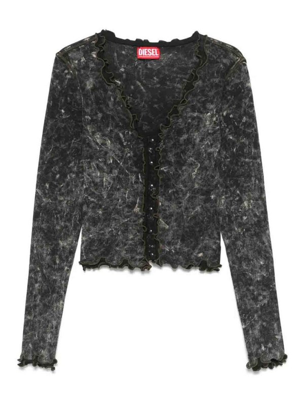 DIESEL: カーディガン - カーディガン - 黒