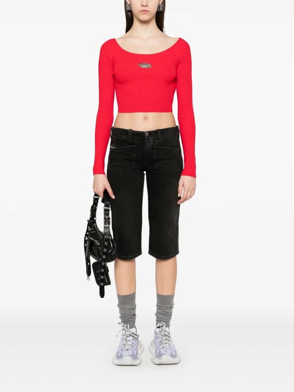 DIESEL: Trousers Shorts online - `De-Keate-Short` Denim Shorts