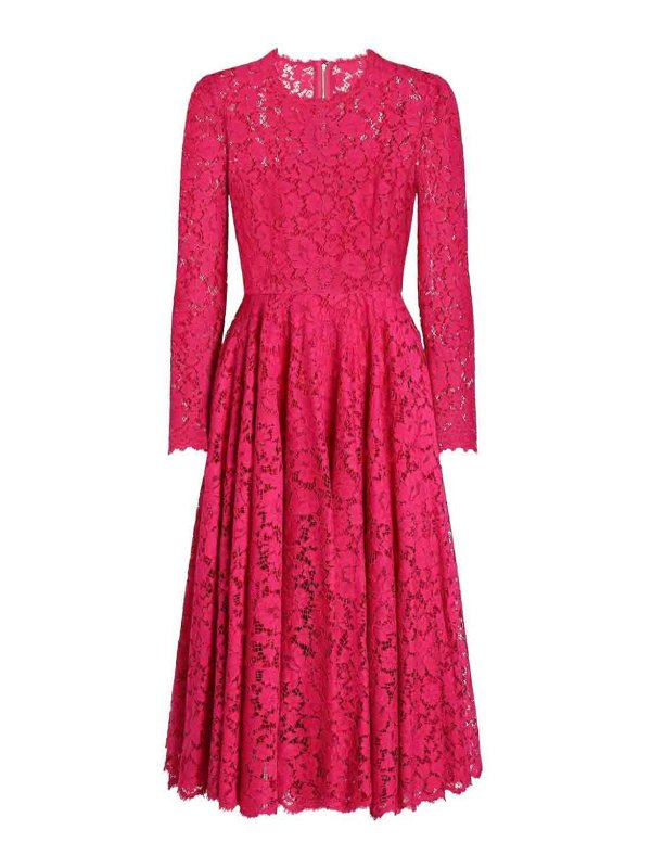 DOLCE & GABBANA: ニーレングスドレス - 膝丈ドレス - ピンク