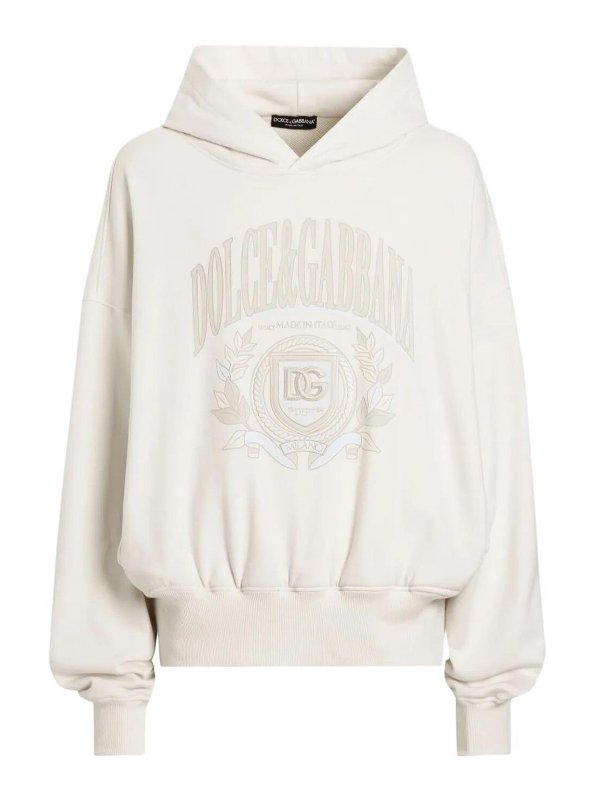 DOLCE & GABBANA: Sudaderas y suéteres - Sudadera - Blanco