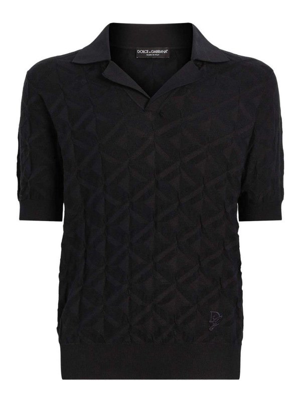 DOLCE & GABBANA: ポロシャツ - ポロシャツ - ブルー