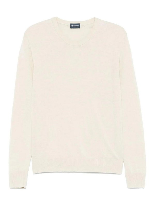 DRUMOHR: Pull col rond - Pull Col Rond - Blanc