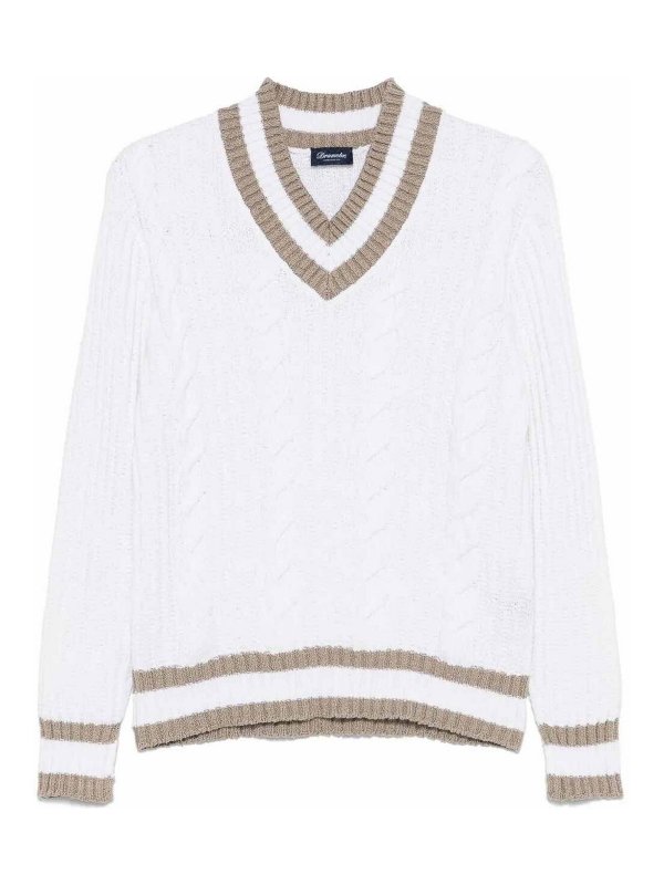 DRUMOHR: Pull col rond - Pull Col Rond - Blanc