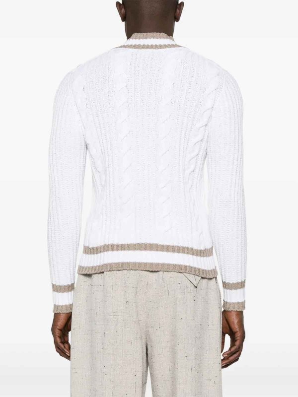 Pull Col Rond - Blanc shop online: DRUMOHR