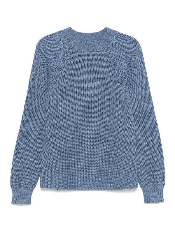 DRUMOHR: Suéteres con cuello pico - Suéter Cuello Redondo - Azul