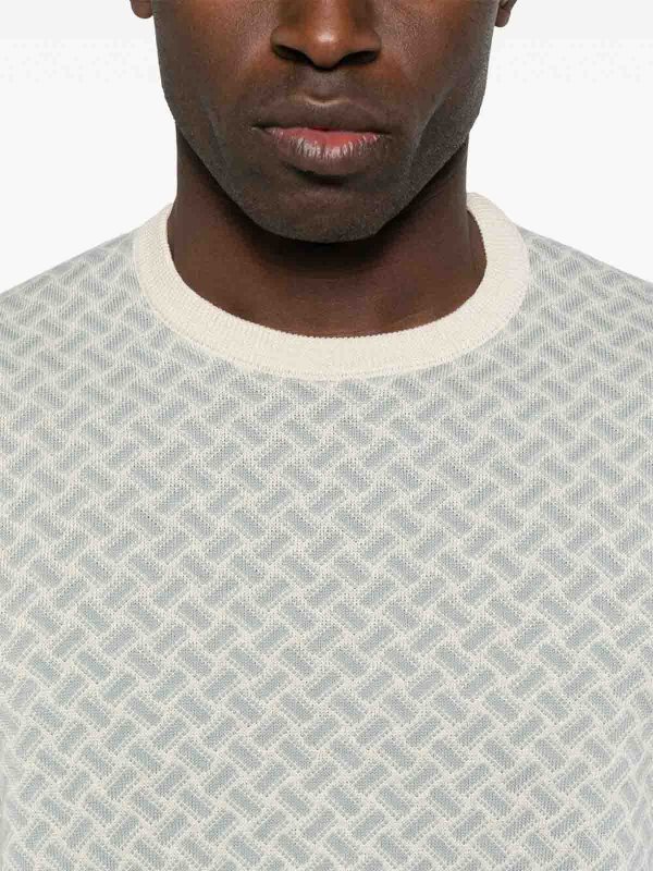 The Best Shops DRUMOHR: Strickpullover mit Rundhalsausschnitt - Rundhalspullover - Weiß