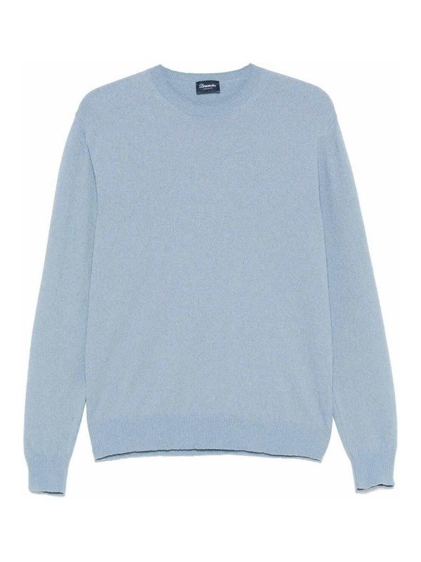 DRUMOHR: クルーネック - クルーネック - ライトブルー