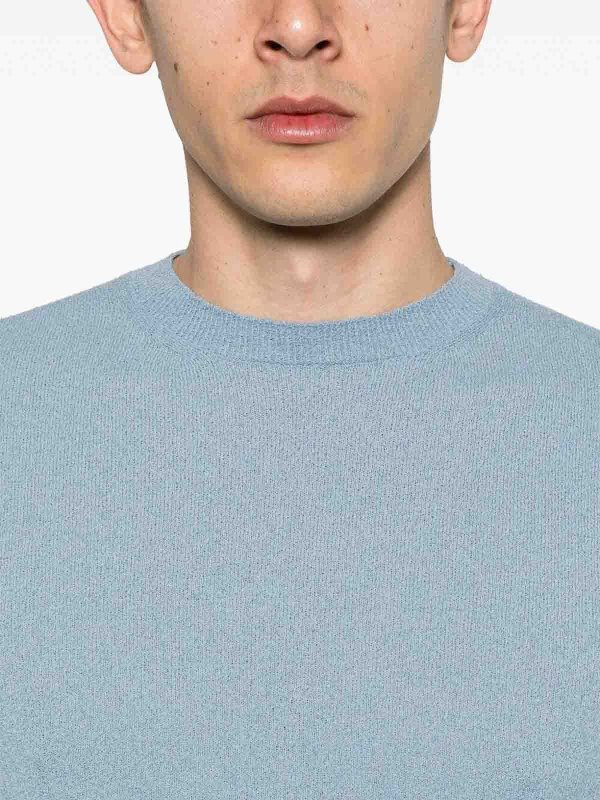 クルーネック - ライトブルー shop online: DRUMOHR