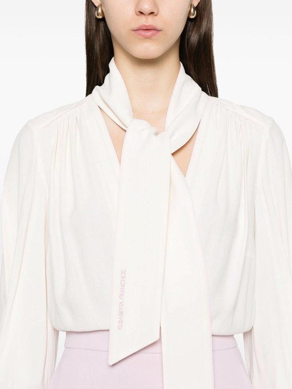 ELISABETTA FRANCHI buy online 膝丈ドレス - 白