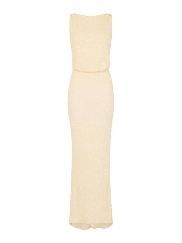 ELISABETTA FRANCHI: Knielange Kleider - Knielanges Kleid - Gelb