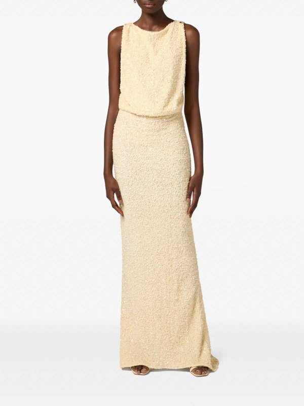 ELISABETTA FRANCHI: Knielange Kleider online - Knielanges Kleid - Gelb