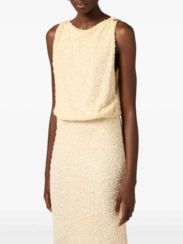 The Best Shops ELISABETTA FRANCHI: Knielange Kleider - Knielanges Kleid - Gelb