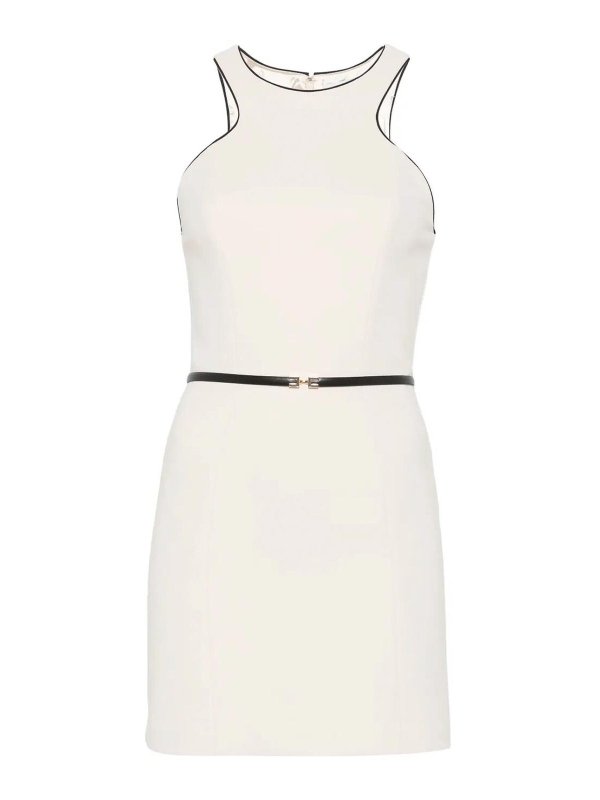 ELISABETTA FRANCHI: knee length dresses - Dress With Belt