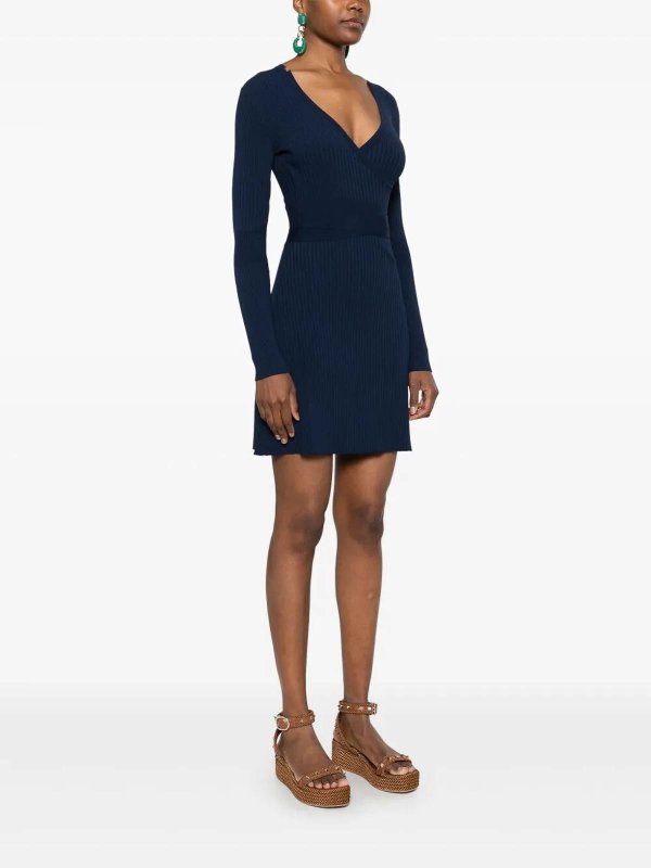 Knielanges Kleid - Blau shop online: ELISABETTA FRANCHI