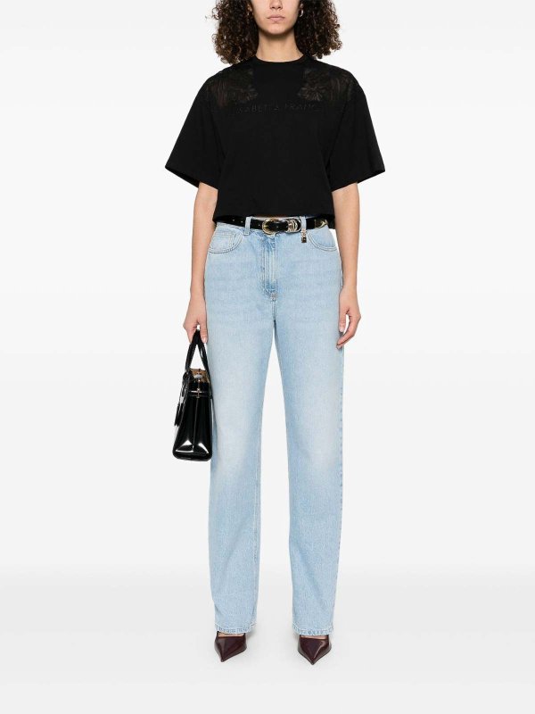 ELISABETTA FRANCHI: ブーツカットジーンズ online - ブーツカットジーンズ - ライトブルー