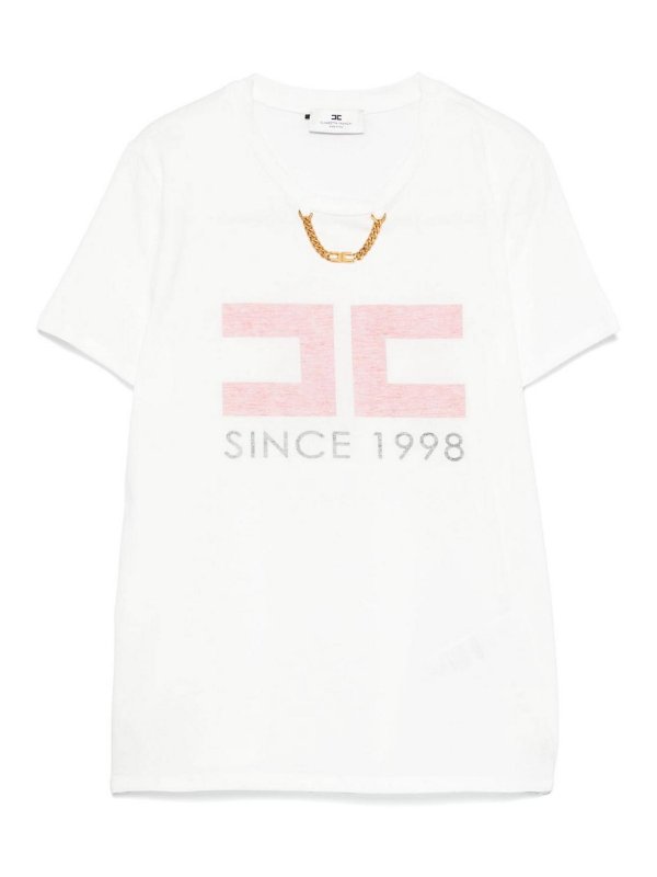 ELISABETTA FRANCHI: T-shirts - T-Shirt - Blanc
