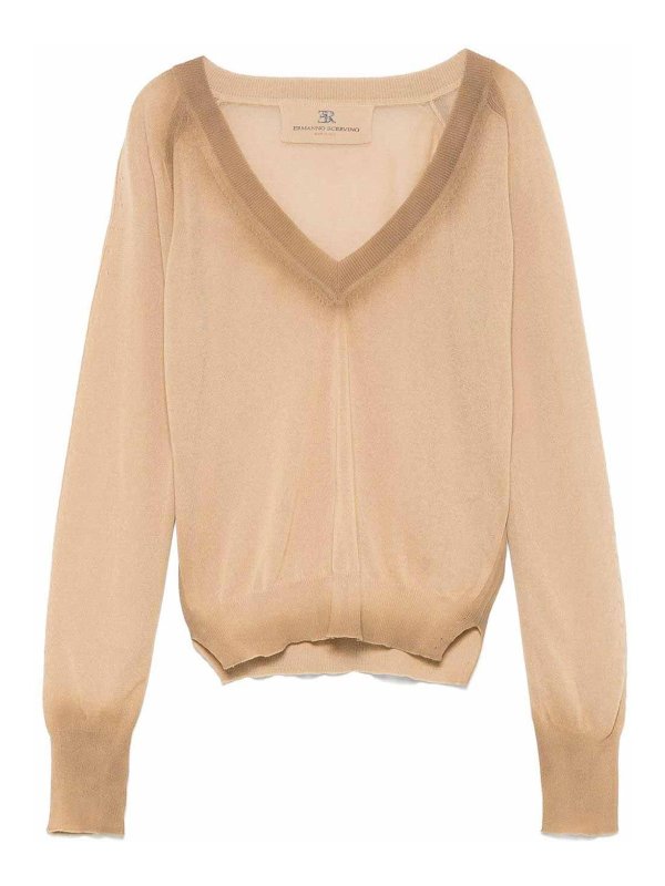 ERMANNO SCERVINO: Strickpullover mit Rundhalsausschnitt - Rundhalspullover - Bunt