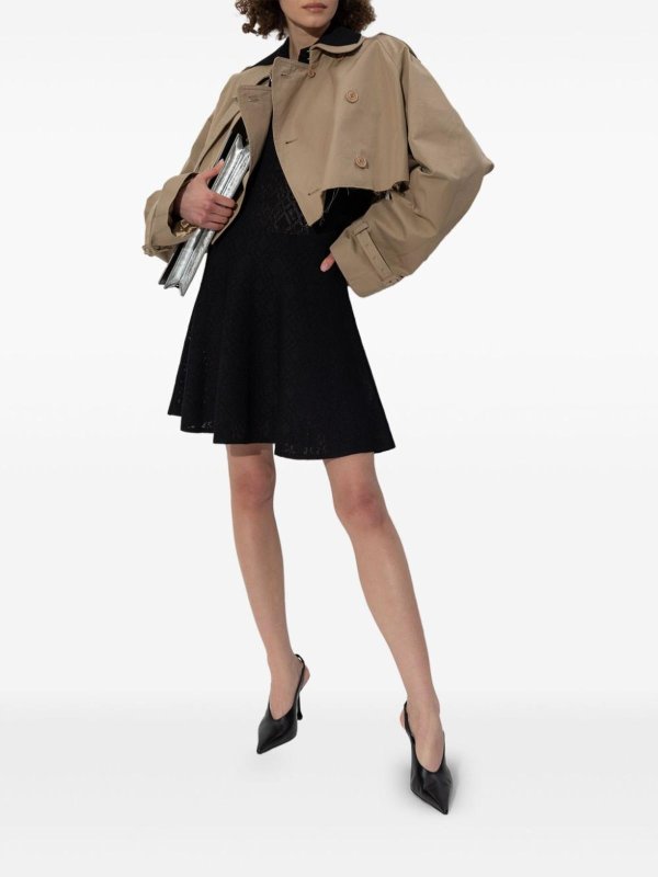 GIVENCHY: knee length dresses online - Polo-Neck Short Sleeves Dress