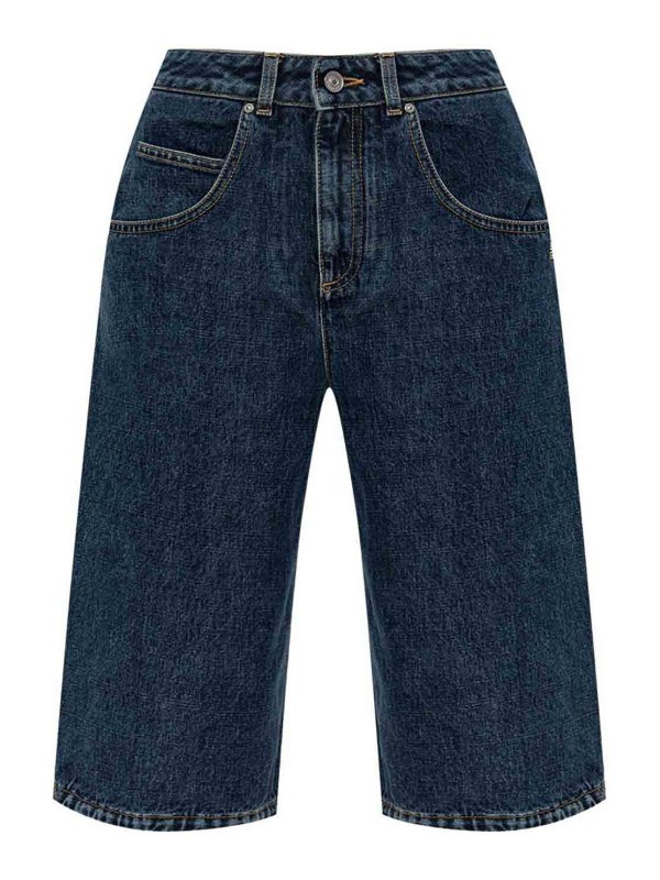 GIVENCHY: Trousers Shorts - `Curved Side` Denim Shorts