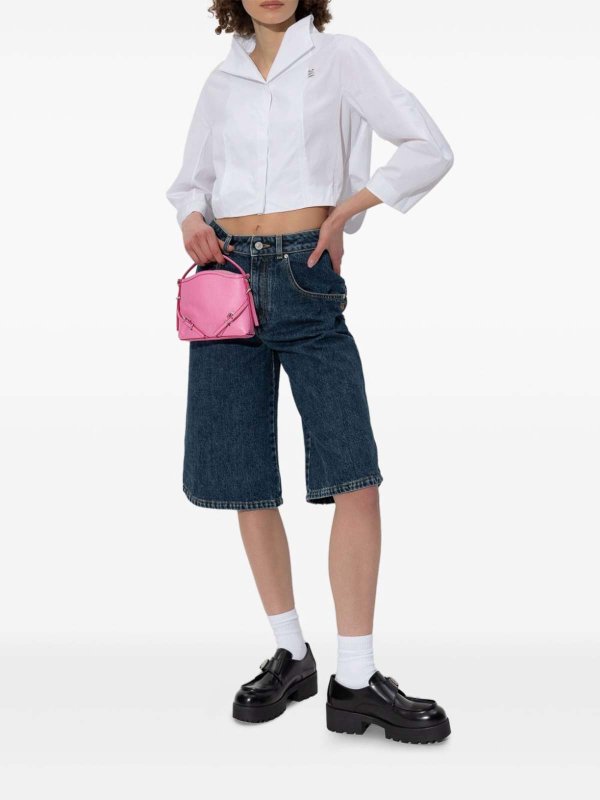 GIVENCHY: Trousers Shorts online - `Curved Side` Denim Shorts
