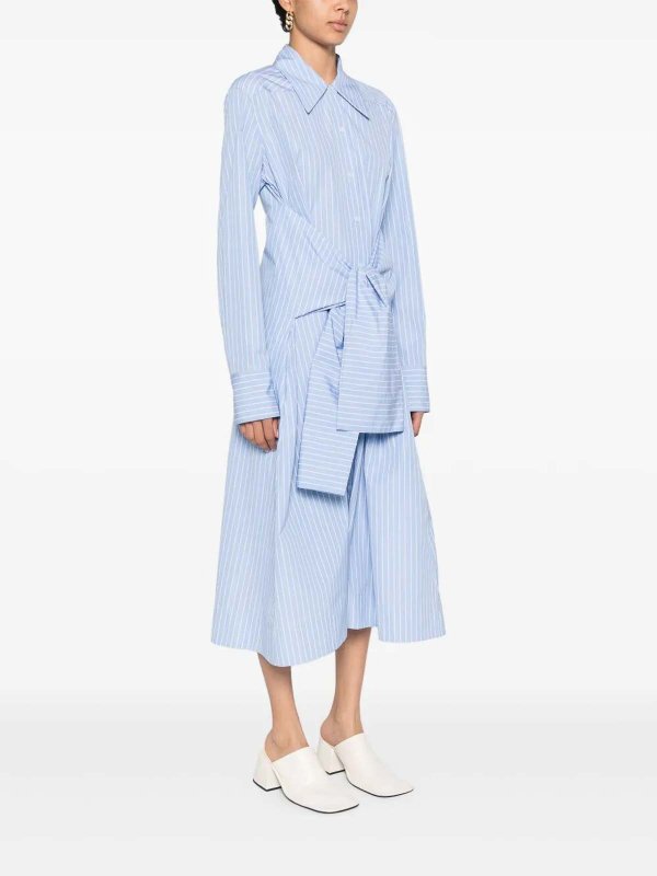 The Best Shops JIL SANDER: Robe longueur genou - Robe Au Genou - Bleu Clair