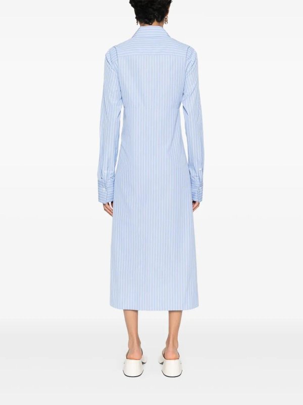 Robe Au Genou - Bleu Clair shop online: JIL SANDER