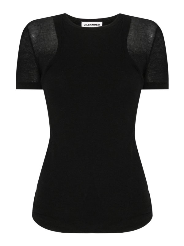 JIL SANDER: Tops und Tank Tops - Top - Schwarz