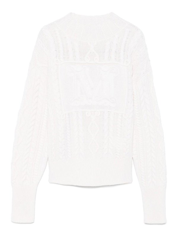 Max Mara: クルーネック - クルーネック - 白