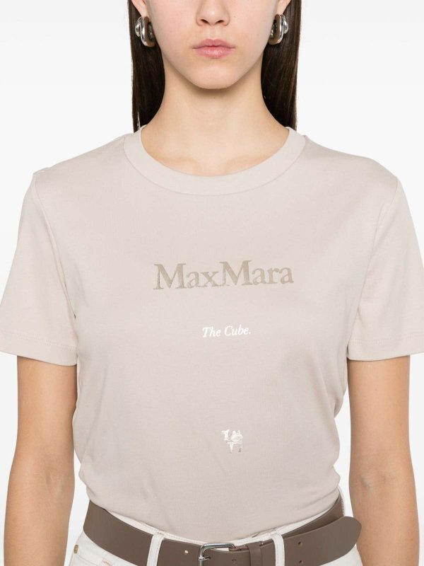 The Best Shops Max Mara: T-shirts - T-Shirt - Beige