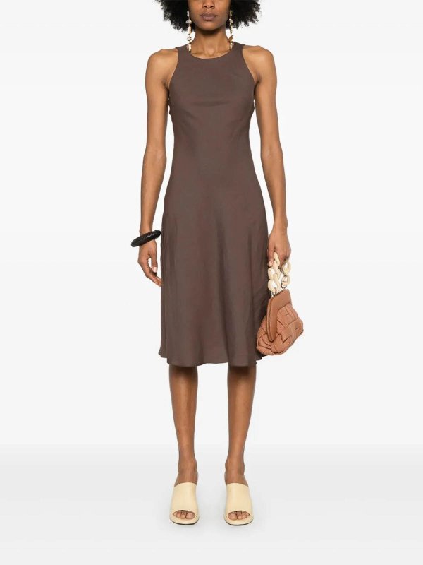 PATRIZIA PEPE: ニーレングスドレス online - 膝丈ドレス - ブラウン