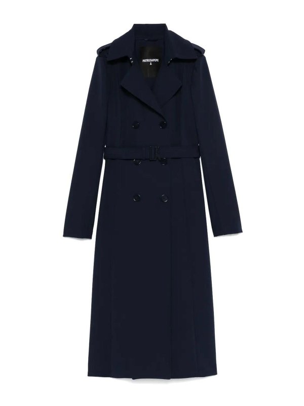 PATRIZIA PEPE: Trenchs - Trench-Coat - Bleu Foncé
