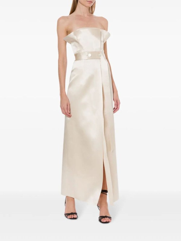 Philosophy di Lorenzo Serafini: Knielange Kleider online - Knielanges Kleid - Creme