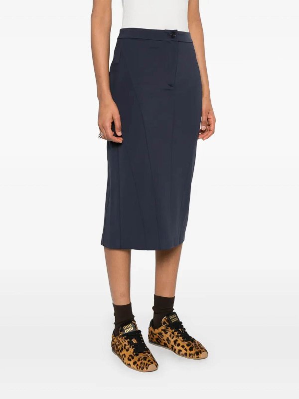 The Best Shops Pinko: Knielange und Midi Röcke - Midirock - Blau