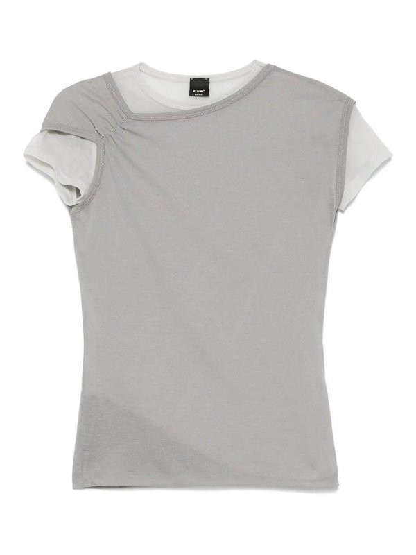 Pinko: Strickpullover mit Rundhalsausschnitt - Rundhalspullover - Grau