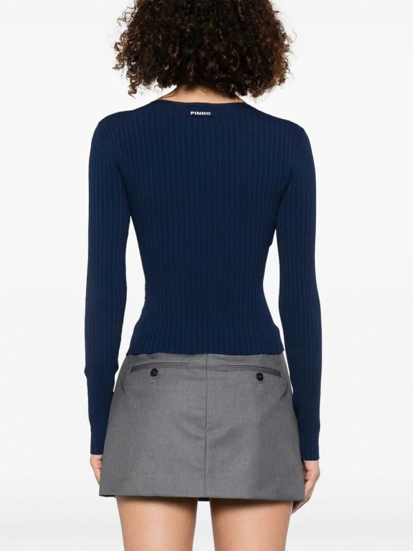 Rundhalspullover - Blau shop online: Pinko