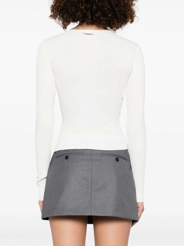 Pinko buy online Rundhalspullover - Weiß