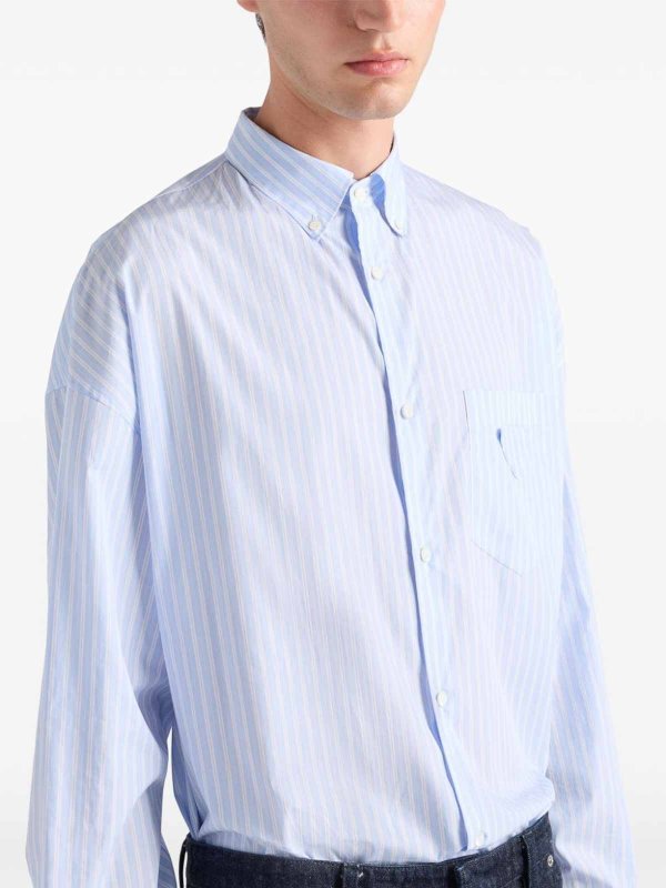 The Best Shops PRADA: shirts - Striped Shirt