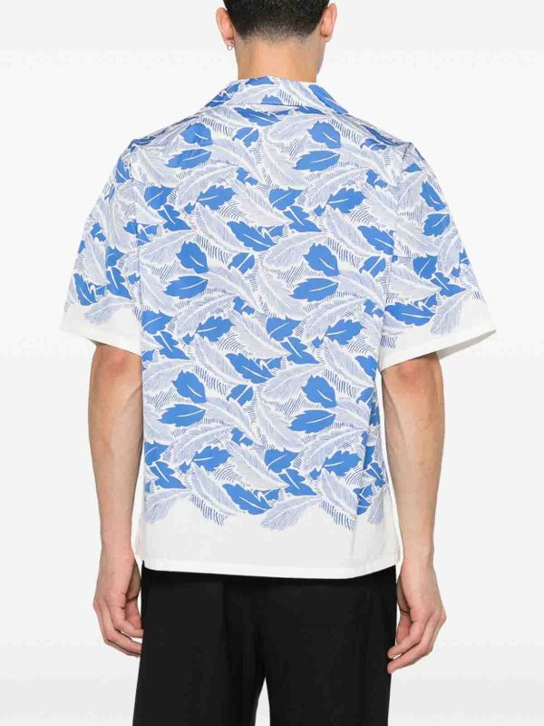 PRADA buy online Short-Sleeved Printed Cotton Shirt