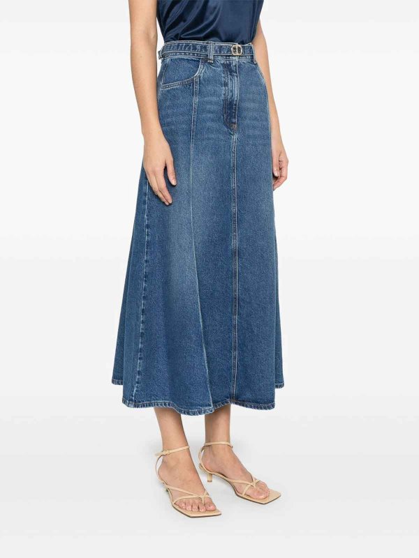 Midirock - Dunkles Jeansblau shop online: TWINSET