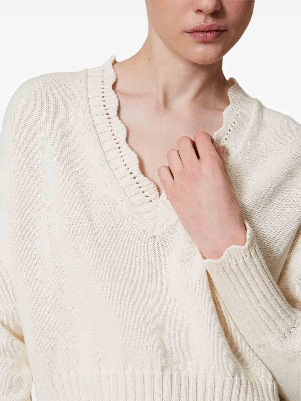 The Best Shops TWINSET: クルーネック - クルーネック - 白