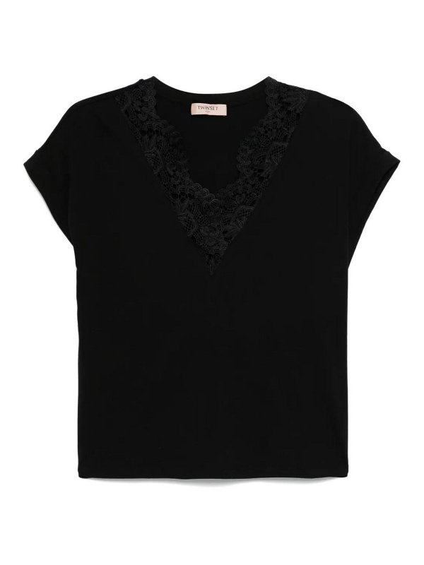 TWINSET: Tシャツ - Tシャツ - 黒