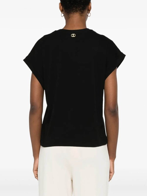 Tシャツ - 黒 shop online: TWINSET