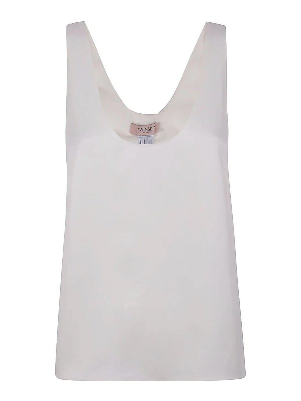 TWINSET: トップス＆タンクトップ - トップ/タンクトップ - 白