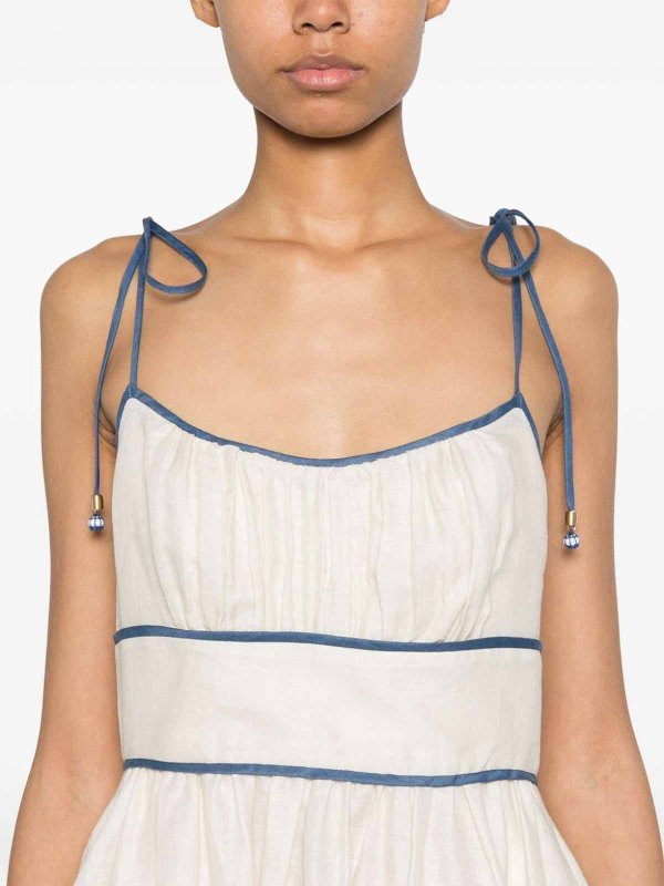 The Best Shops ZIMMERMANN: Knielange Kleider - Knielanges Kleid - Blau