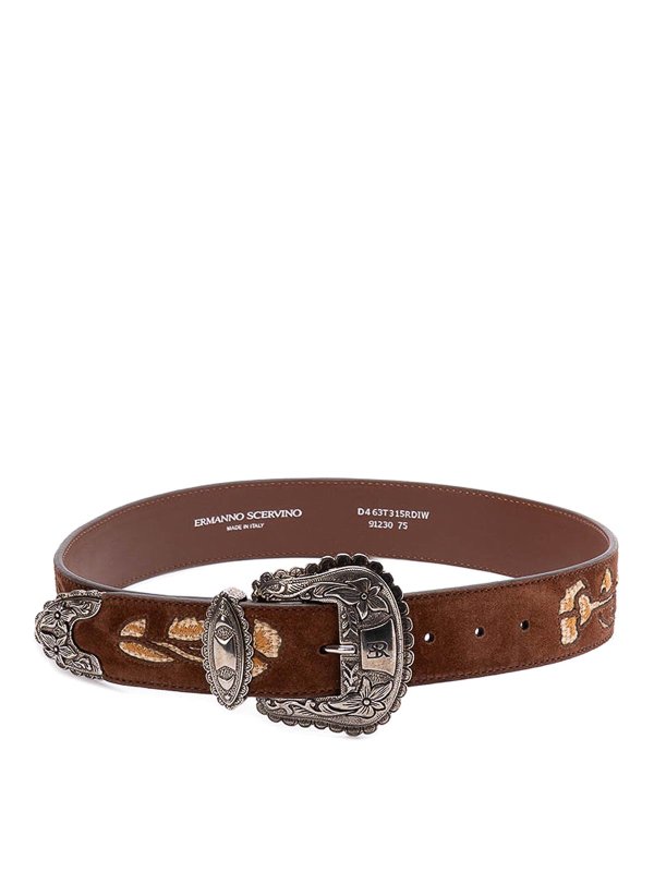 【正規品】ERMANNO SCERVINO レザー ベルト ブラウン Ermanno Scervino ベルト - ブラウン | D463T315RDIW91230
