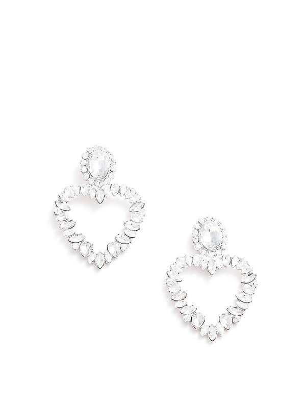 Self Portrait: Earrings - Crystal Heart Earrings