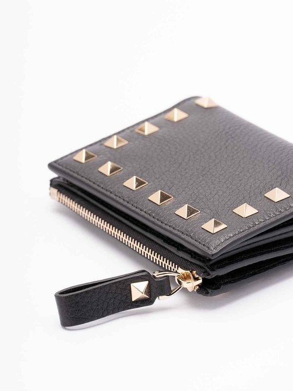 Portafoglio francese `rockstud` shop online: VALENTINO GARAVANI