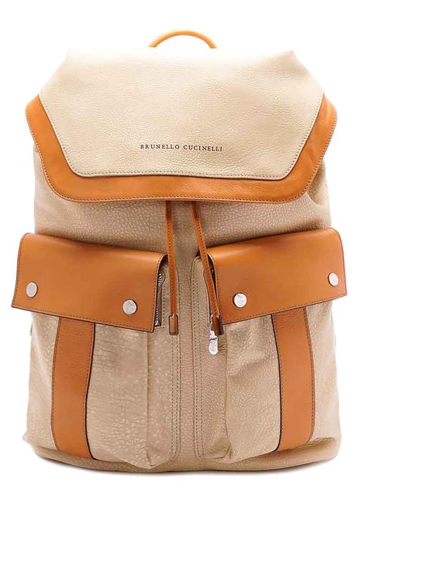 BRUNELLO CUCINELLI: backpacks - Leather Backpack